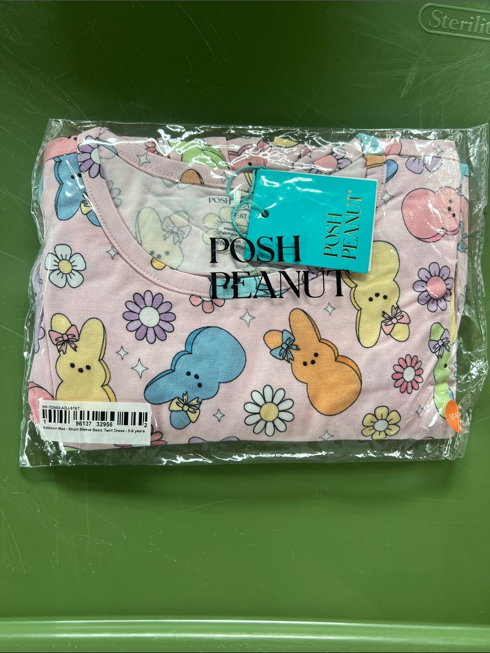 Posh Peanut Pastel Bunny & Daisy Pajama Top - Pink, Blue, Yellow, Orange